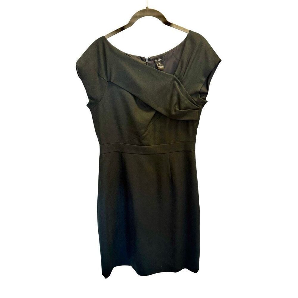 JCrew black wool shift dress size 6 new without tags!
